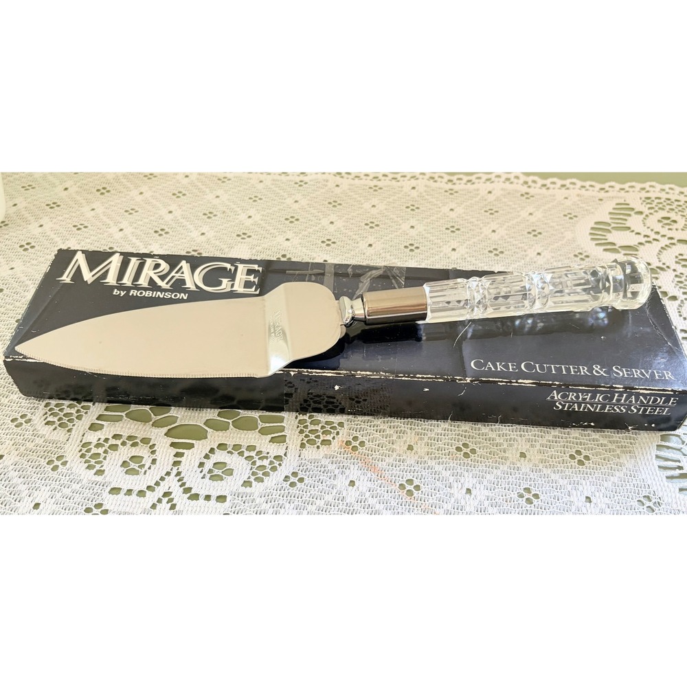 Mirage by Robinson Cake Cutter and Server Stainless Steel Acrylic Handle